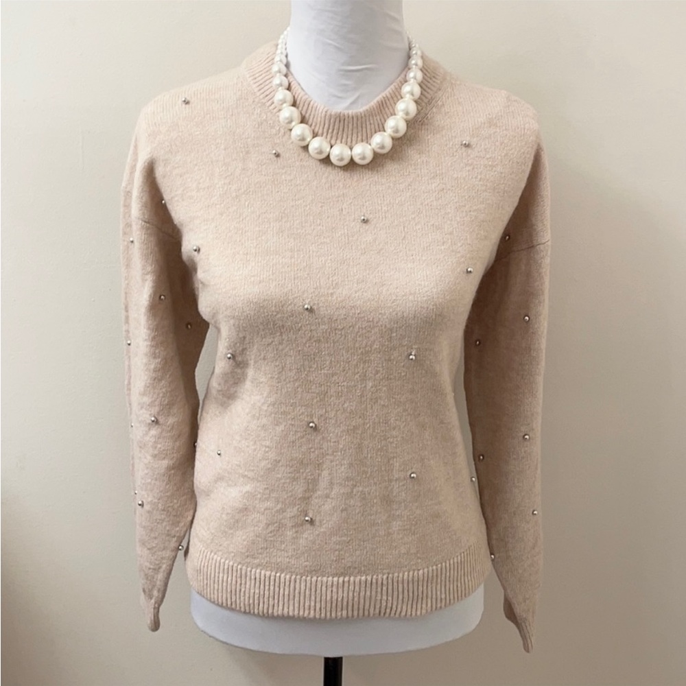 COZY ELEGANT SILVER PEARL SWEATER